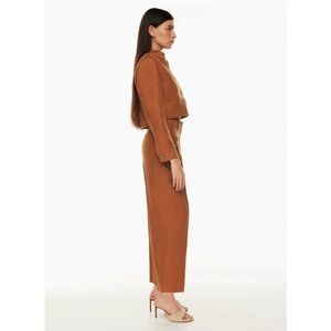 Wilfred Carrot pant Anise brown 4 linen blend